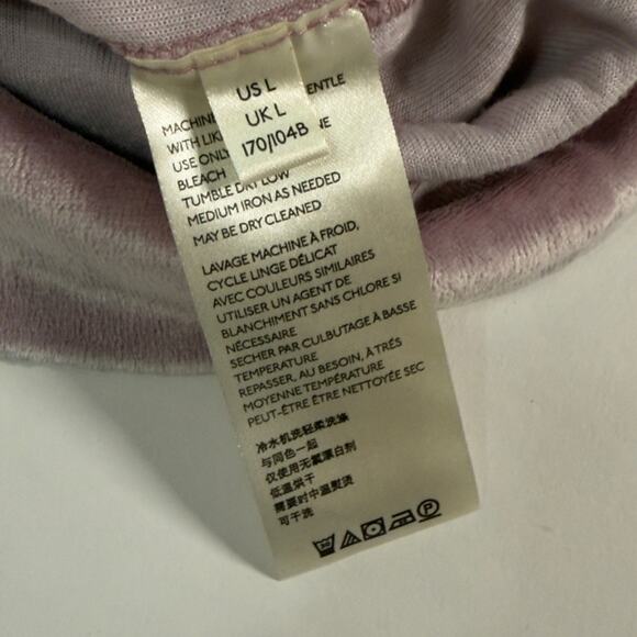 Free People We The Free Valerie Velvet Velour Short Sleeve Top Purple L - Picture 4 of 9